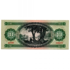 10 Forint Bankjegy 1962 VF - 01-es HÁTLAP - !!!