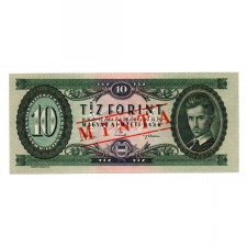 10 Forint Bankjegy 1962 MINTA lyukasztás és bélyegzés A519