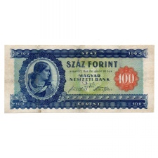 100 Forint Bankjegy 1946 -kék százas-