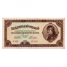 100 Millió Pengő Bankjegy 1946 VF