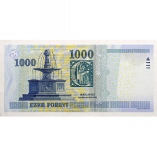 1000 Forint Bankjegy 2009 DD aUNC, él nélküli hullám