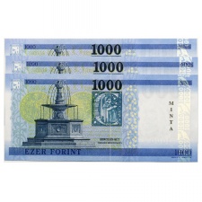 1000 Forint Bankjegy 2017 MINTA sorszámkövető 3db