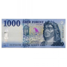 1000 Forint Bankjegy 2021 JA aUNC forgalmi sorszám