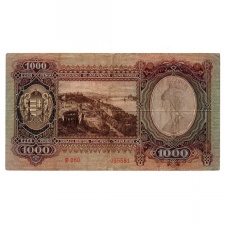 1000 Pengő Bankjegy 1943 F