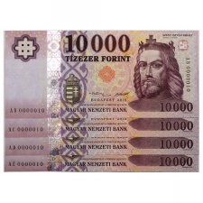 10000 Forint Bankjegy 2015 AB-AE extrém alacsony sorszám