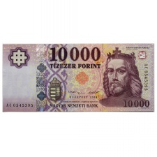 10000 Forint Bankjegy 2015 AC aUNC-UNC forgalmi sorszám