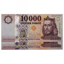 10000 Forint Bankjegy 2015 AH UNC forgalmi sorszámkövető pár