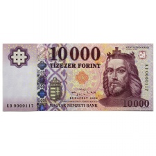 10000 Forint Bankjegy 2022 KD UNC alacsony sorszám
