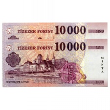 10000 Forint Bankjegy 2022 MINTA alacsony sorszámkövető pár