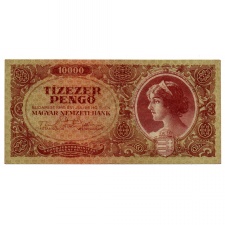10000 Pengő Bankjegy 1945 alalcsony sorszám 000668