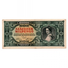 100000 Milpengő Bankjegy 1946 VF