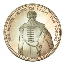 Kossuth Lajos színezüst érem 500 g