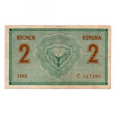 2 Korona Bankjegy 1914 vékony C sorozat aVF
