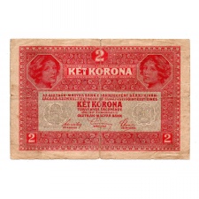 2 Korona Bankjegy 1917 felülbélyegzéssel VG