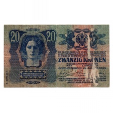 20 Korona Bankjegy 1913 II. kiadás VG