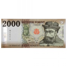 2000 Forint Bankjegy 2016 MINTA