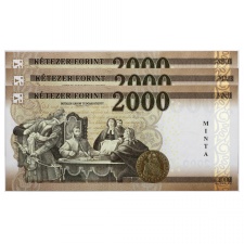 2000 Forint Bankjegy 2016 MINTA sorszámkövető 3db