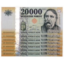 20000 Forint Bankjegy 2015 GB-GH nagyon alacsony azonos sorszám