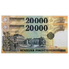 20000 Forint Bankjegy 2015 MINTA nagyon alacsony sorkövető pár