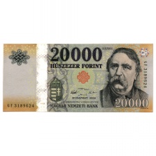 20000 Forint Bankjegy 2016 GF UNC forgalmi sorszám