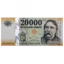 20000 Forint Bankjegy 2016 GT UNC forgalmi sorszám