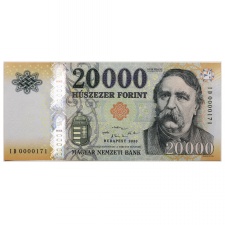 20000 Forint Bankjegy 2020 ID UNC alacsony sorszám