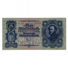 5 Pengő Bankjegy 1928 MINTA