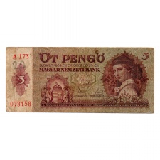 5 Pengő Bankjegy 1939 F