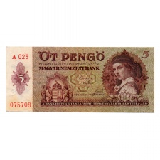 5 Pengő Bankjegy 1939 VF