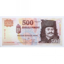 500 Forint Bankjegy 2008 EA MINTA