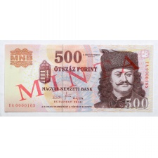 500 Forint Bankjegy 2010 MINTA