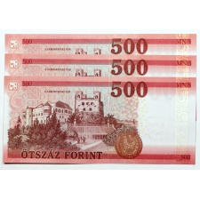 500 Forint Bankjegy 2018 EF UNC alacsony sorszámkövető 3db