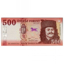 500 Forint Bankjegy 2018 EG UNC alacsony sorszám