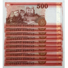 500 Forint Bankjegy 2018 MINTA plusz 9 alacsony sorszámú betűsor