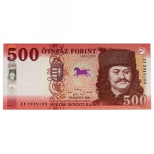 500 Forint Bankjegy 2022 EP UNC forgalmi sorszám