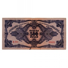 500 Pengő Bankjegy 1945 F