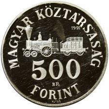 1991. Széchenyi István ezüst 500 Forint, PP