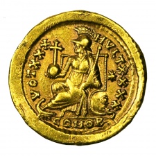 II. Theodosius arany Solidus, Kampmann: 167.15.1.