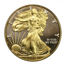 Amerikai Sas ezüst 1 Dollár 2020 aranyozott ruténiummal bevont