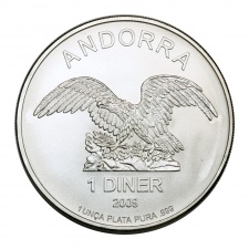 Andorra 1 Diner 2009 1 UNCIA színezüst