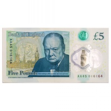 Nagy Britannia 5 Font Bankjegy 2015 Churchill P394