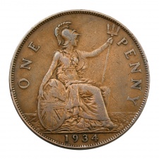 Anglia V. György 1 Penny 1934