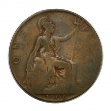 Anglia VII. Eduárd 1 Penny 1906 