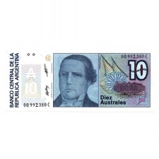 Argentina 10 Austral Bankjegy 1985-89 P325b