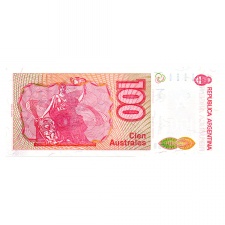 Argentina 100 Australes Bankjegy 1985-1990 P327c D sorozat