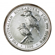 Ausztrália 2 Dollár 1999 PP Kookaburra 2 uncia színezüst