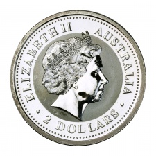 Ausztrália 2 Dollár 1999 PP Kookaburra 2 uncia színezüst
