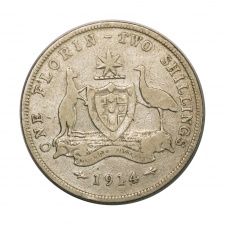 Ausztrália V. György 1 Florin - 2 Shilling 1914