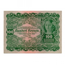 Ausztria 100 Korona Bankjegy 1922 EF