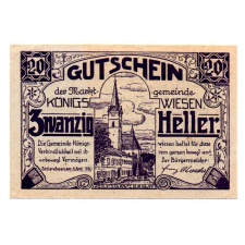 Ausztria Notgeld Königswiesen 20 Heller 1920